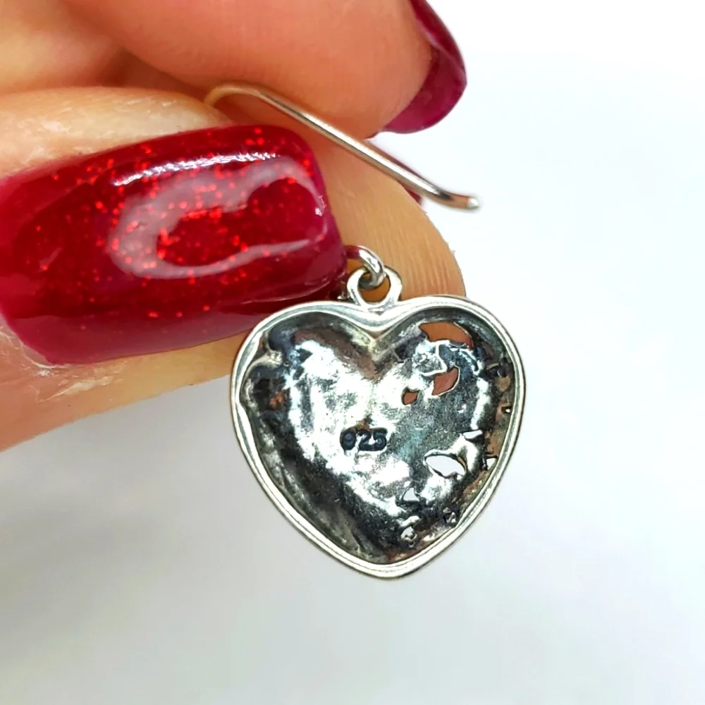 Sterling Silver Heart Earrings NWT